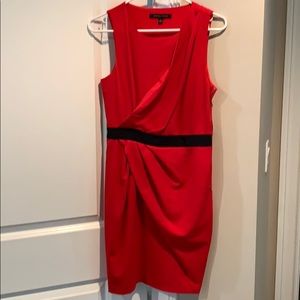 Cynthia steffe red sleeveless drape dress